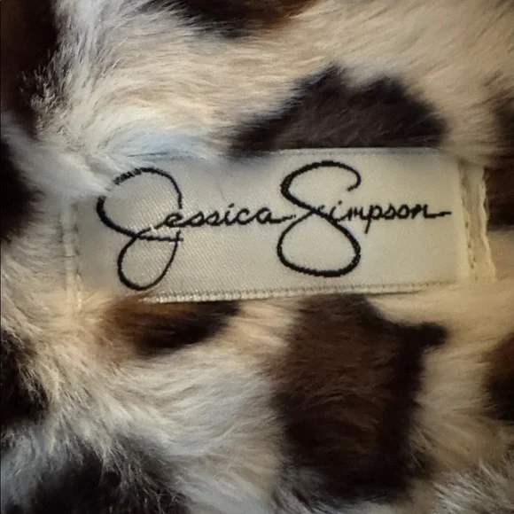 Jessica Simpson Brown Leopard Plush Slippers - Picture 6 of 8